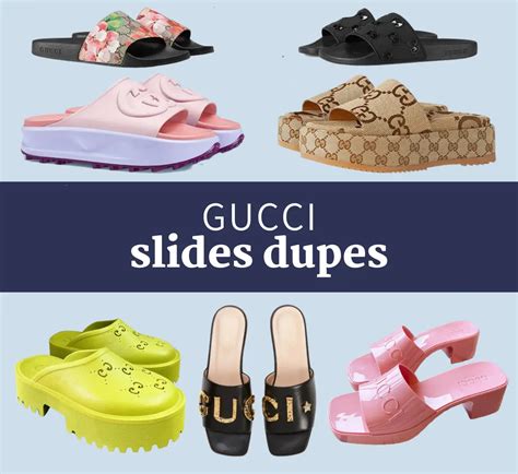 gucci slide heels dupe|all black gucci slides women's.